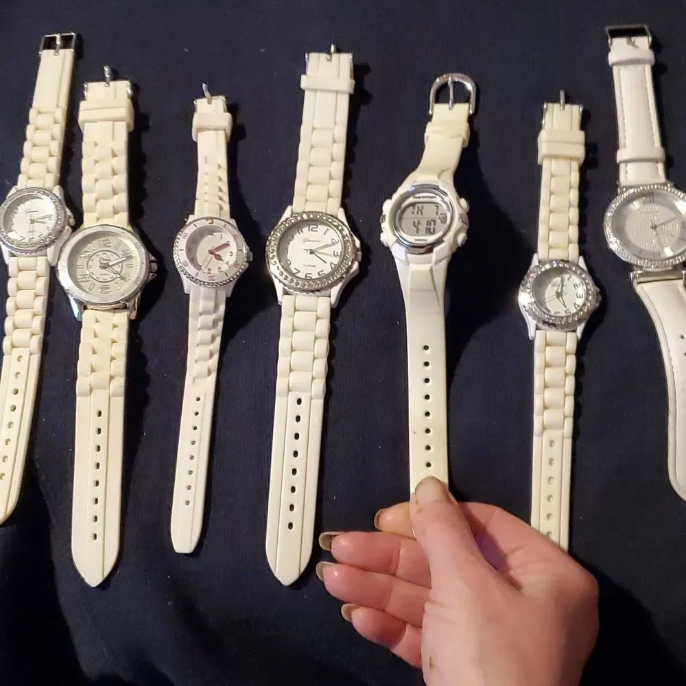 Resellers Collecters Lot 7 White Watch  Women's Working Watches Bands‎ NO OFFERS
